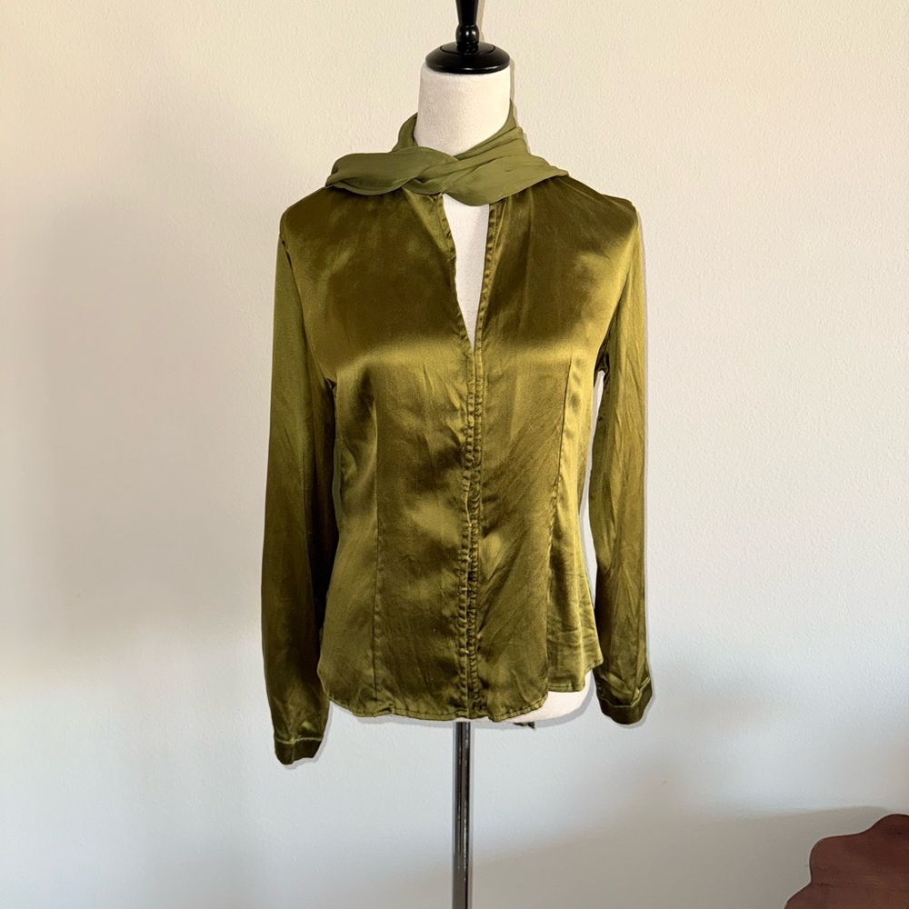 Roberto Cavalli Green Silk Top - Picture 5 of 8
